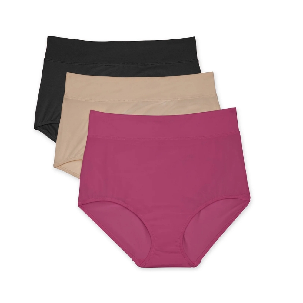 Warner's Women's Blissful Benefits Dig-Free Microfiber Brief 3-Pack